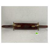 VINTAGE INDIAN KNIFE AND FORK SET IN HOLDER - 17"