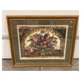 ELIZABETH LIZ JARDINE FRUIT BOWL HIGH END LITHO-