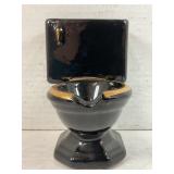 BLACK PORCELAIN WALL HANGING ASHTRAY AND CIGARETTE