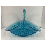 LARGE FENTON GLASS BASKET