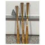 LOT OF 3 LOUISVILLE SLUGGER & ADRIONDACK WOOD BATS