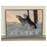 JON VAN ZYLE ARTIST SIGNED WOLVES HOWLING FRAMED