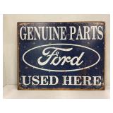 FORD GENUINE PARTS METAL SIGN - 12 1/2" X 16"