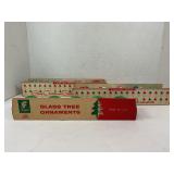 SHINY BRITE VINTAGE GLASS CHRISTMAS ORNAMENTS IN