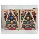 SHINY BRITE VINTAGE GLASS CHRISTMAS ORNAMENTS IN