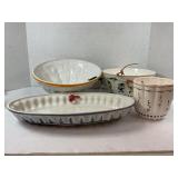 VINTAGE LOT OF 4 SECLA PORTUGUAL HAND PAINTED