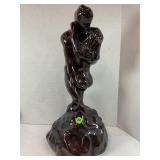 VINTAGE CERAMIC LOVERS/KISS STATUE - 17" TALL