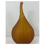 SALVIATI MURANO RIBBBED TEXTURED AMBERED COLORED