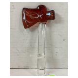 RUBY RED TO CLEAR SOUVENIR AXE - MIKE 1945