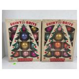 SHINY BRITE VINTAGE GLASS CHRISTMAS ORNAMENTS IN