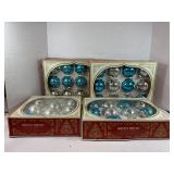 SHINY BRITE VINTAGE GLASS CHRISTMAS ORNAMENTS IN