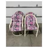 LOT OF FOUR METAL OUTDOOR SITTING CHAIRS