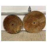 LOT OF 2 LARGE SAW BLADES - 24' & 21'