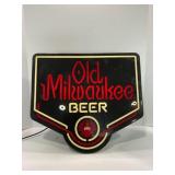 OLD MILWAUKEE BEER LIGHT UP SIGN - 19' X 17'