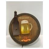 HUDEPOHL PURE GRAIN BEER LIGHT UP SIGN - 14' D