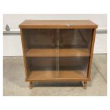 WOODEN GLASS FRONT DISPLAY CASE 15"X35"X37"