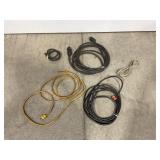 BOX FULL OF HEAVY DUTY SCRAP WIRE & EXTENSION CORD
