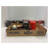 LOT OF FLASHLIGHTS, LANTERNS, AND 3X5 AMERICAN