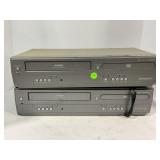 LOT OF 2 MAGNAVOX VHS COMBO DVD PLAYERS