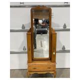 QUEEN ANNE STYLE JEWELRY ARMOIRE W/ DRAWER