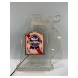 PABST BLUE RIBBON BEER LIGHT UP SIGN - DAMAGED -