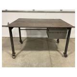ROLL AROUND WELDING TABLE W/ 2 DRAWERS - 60 1/2' X