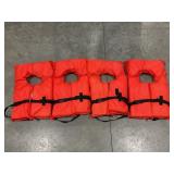LOT OF 4 NEAR-SHORE BUOYANT VEST TYPE II - NEW -