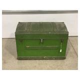 HUMPBACK TRAVELLER TRUNK WITH CONTENTS 28" X 16"
