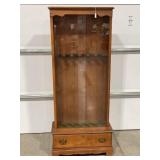 6 GUN WOODEN CABINET 13" X 28" X 65"