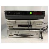 LOT OF 3 VHS PLAYERS - RCA, SANYO & GE