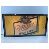 MILLER HIGH LIFE LIGHT UP BEER SIGN - 17' X 9'