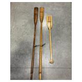 FEATHER BRAND VINTAGE BOAT OARS - 78' & 52'