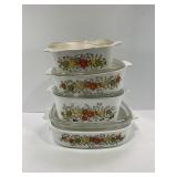 CORNING WARE SPICE OF LIFE CASSEROLE DISHES W/