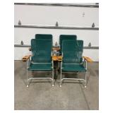 FOUR RIO BEACH FOLDING CAMP CHAIRS WITH CUPHOLDERS