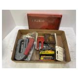LARGE LOT OF STAPLE GUNS & STAPLES & A CHERRY
