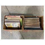 LARGE LOT OF VINTAGE RECORDS 33 RPM 2 BOXES