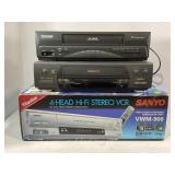 SANYO HI-FI STEREO VCR PLAYER IN ORIGINAL BOX &