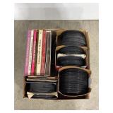 LARGE LOT OF 33 RPM AND 45 RPM VINTAGE RECORDS