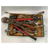 LOT OF HANDTOOLS - WRENCHES, BOLT CUTTERS