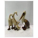 COMPOSITE STORK & GEESE FIGURINES - 12' TALL