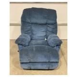 BLUE UPHOLSTERED ROCKING RECLINER