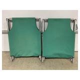 LOT OF 2 TELESCOPE FURNITURE COMPANY GREEN