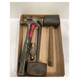 LOT OF ASSORTED HAMMERS & MALLETS