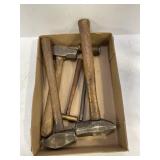 LOT OF MINI-SLEDGES & BRASS MALLETS