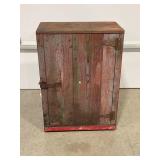 WOODEN SHIPPING CRATE/STORAGE 3 COLUMN CABINET