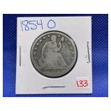 1854-O SEATED HALF DOLLAR