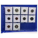 10 MODERN PROOF COINS