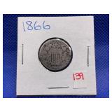 1866 SHIELD NICKEL