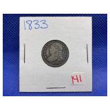 1833 BUST DIME