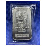 HM MORGAN 1 OUNCE .999 FINE SILVER BAR